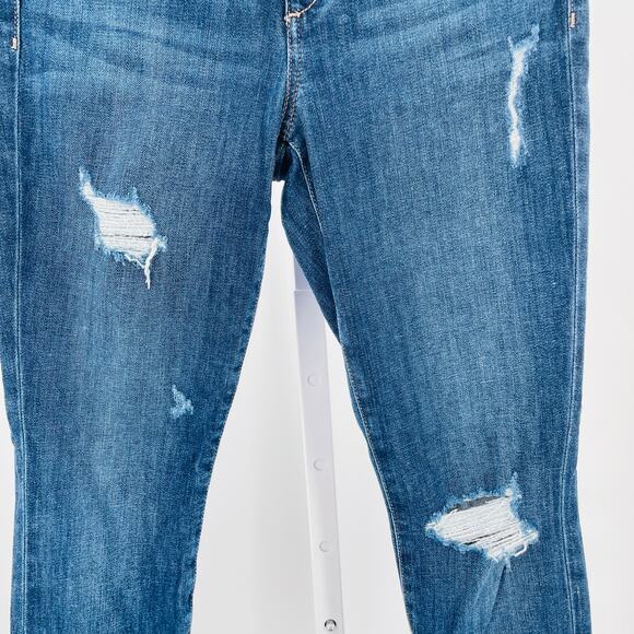 Joes Jeans Mary Blue Denim Skinny Ankle Mid Rise Distressed Torn Y2K Jeans W25 - Picture 3 of 13